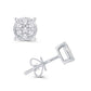 14 Karat White Gold 0.15 Carat Diamonds Round Earrings-0128094-WG