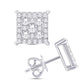 14 Karat White Gold 1.06 Carat Diamonds Square Earrings-0128097-WG