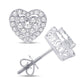 14 Karat Yellow Gold 0.75 Carat Diamonds Heart Earrings-0128099-YG