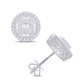 14 Karat White Gold 0.70 Carat Diamonds Round Earrings-0128192-WG