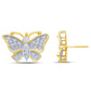 10 Karat Yellow Gold 0.27 Carat Diamonds Butterfly Earrings-0129068-YG