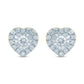 10 Karat Yellow Gold 0.25 Carat Diamonds Heart Earrings-0129130-YG