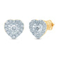 10 Karat Yellow Gold 0.25 Carat Diamonds Heart Earrings-0129130-YG