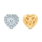 10 Karat Yellow Gold 0.25 Carat Diamonds Heart Earrings-0129130-YG