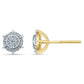 10 Karat Yellow Gold 0.25 Carat Diamonds Round Earrings-0129933-YG