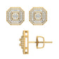 10 Karat Yellow Gold 1.00 Carat Diamonds Heptagon Earrings-0130027-YG