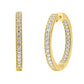 10 Karat All Yellow Gold 1.83 Carat Diamonds Classic Hoops Earrings-0132159-ALY