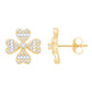 10 Karat Yellow Gold 0.75 Carat Diamonds Flower Earrings-0132311-YG