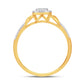 10 Karat Yellow Gold 0.11 Carat Diamonds Pear Ladies Ring-0224014-YG