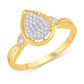 10 Karat Yellow Gold 0.15 Carat Diamonds Pear Ladies Ring-0224016-YG
