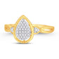 10 Karat Yellow Gold 0.15 Carat Diamonds Pear Ladies Ring-0224016-YG