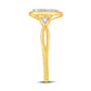 10 Karat Yellow Gold 0.15 Carat Diamonds Pear Ladies Ring-0224016-YG