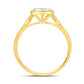 10 Karat Yellow Gold 0.15 Carat Diamonds Pear Ladies Ring-0224016-YG