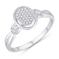 10 Karat White Gold 0.14 Carat Diamonds Oval Ladies Ring-0224017-WG