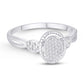 10 Karat White Gold 0.14 Carat Diamonds Oval Ladies Ring-0224017-WG