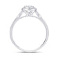 10 Karat White Gold 0.14 Carat Diamonds Oval Ladies Ring-0224017-WG