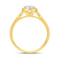 10 Karat Yellow Gold 0.14 Carat Diamonds Oval Ladies Ring-0224017-YG