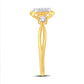 10 Karat Yellow Gold 0.12 Carat Diamonds Cushion Ladies Ring-0224018-YG
