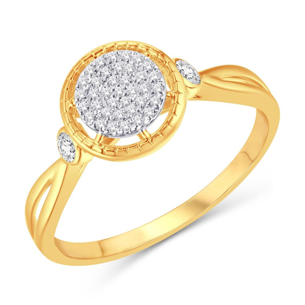 10 Karat Yellow Gold 0.13 Carat Diamonds Round Ladies Ring-0224019-YG