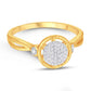 10 Karat Yellow Gold 0.13 Carat Diamonds Round Ladies Ring-0224019-YG
