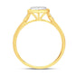 10 Karat Yellow Gold 0.12 Carat Diamonds Heart Ladies Ring-0224020-YG