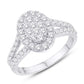 10 Karat White Gold 0.99 Carat Diamonds Oval Ladies Ring-0224026-WG