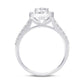 10 Karat White Gold 0.99 Carat Diamonds Oval Ladies Ring-0224026-WG
