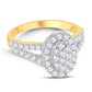 10 Karat Yellow Gold 0.99 Carat Diamonds Oval Ladies Ring-0224026-YG