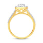 10 Karat Yellow Gold 0.99 Carat Diamonds Oval Ladies Ring-0224026-YG