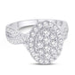 10 Karat White Gold 0.47 Carat Diamonds Oval Ladies Ring-0224027-WG