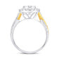 10 Karat Two-tone (White and Yellow) Gold 0.47 Carat Diamonds Oval Ladies Ring-0224027-WY