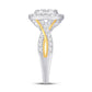 10 Karat Two-tone (White and Yellow) Gold 0.47 Carat Diamonds Round Ladies Ring-0224029-WY