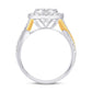 10 Karat Two-tone (White and Yellow) Gold 0.47 Carat Diamonds Round Ladies Ring-0224029-WY