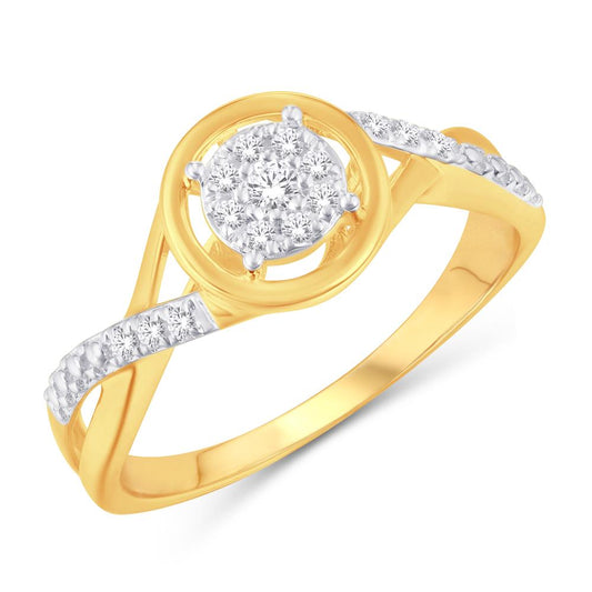 10 Karat Yellow Gold 0.13 Carat Diamonds Round Ladies Ring-0224038-YG