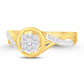 10 Karat Yellow Gold 0.13 Carat Diamonds Round Ladies Ring-0224038-YG
