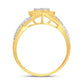 10 Karat Yellow Gold 0.12 Carat Diamonds Heart Ladies Ring-0224039-YG