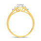 10 Karat Yellow Gold 0.24 Carat Diamonds Heart Ladies Ring-0224042-YG