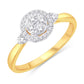 10 Karat Yellow Gold 0.25 Carat Diamonds Round Ladies Ring-0224044-YG