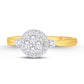 10 Karat Yellow Gold 0.25 Carat Diamonds Round Ladies Ring-0224044-YG