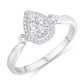 10 Karat White Gold 0.24 Carat Diamonds Pear Ladies Ring-0224045-WG