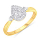 10 Karat Yellow Gold 0.24 Carat Diamonds Pear Ladies Ring-0224045-YG