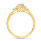 10 Karat Yellow Gold 0.24 Carat Diamonds Pear Ladies Ring-0224045-YG