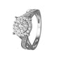 10 Karat White Gold 0.50 Carat Diamonds Intertwined Ladies Ring-0225546-WG