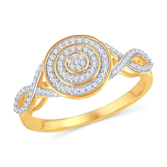 10 Karat Yellow Gold 0.23 Carat Diamonds Round Ladies Ring-0225671-YG