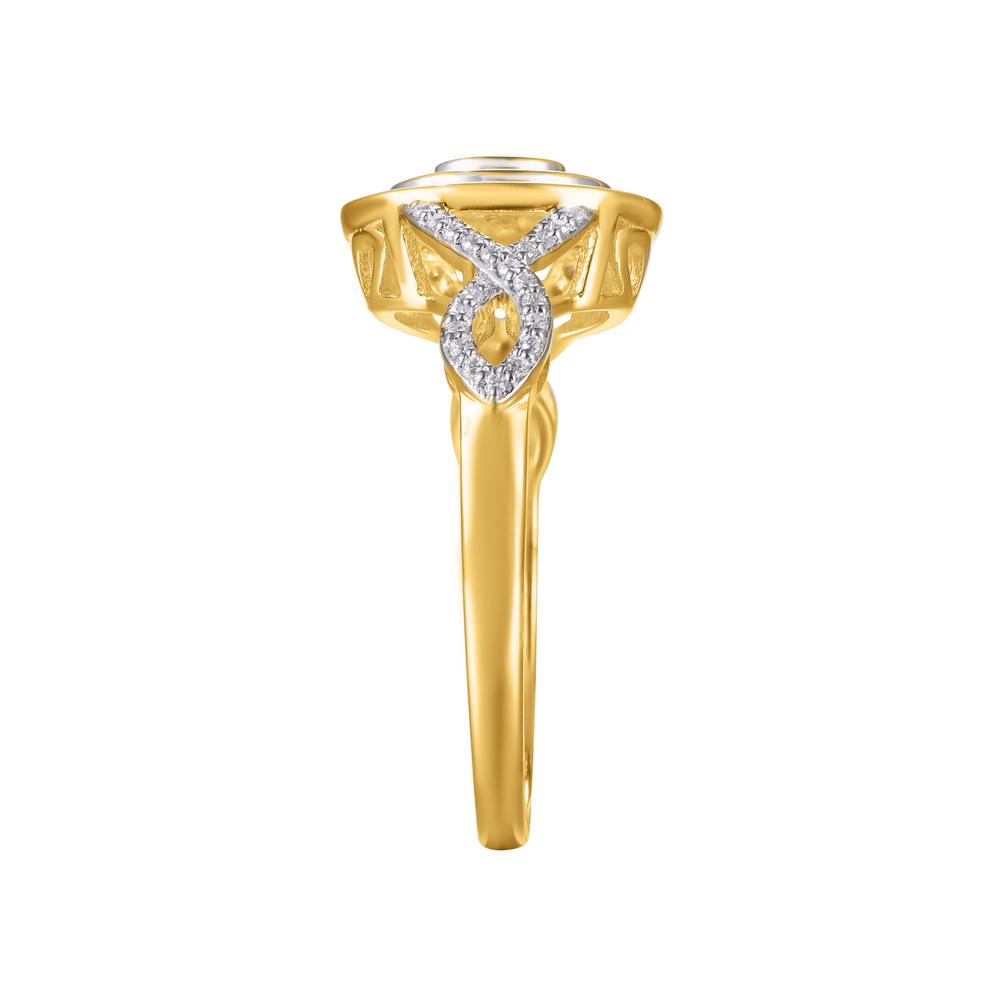 10 Karat Yellow Gold 0.23 Carat Diamonds Oval Ladies Ring-0225672-YG