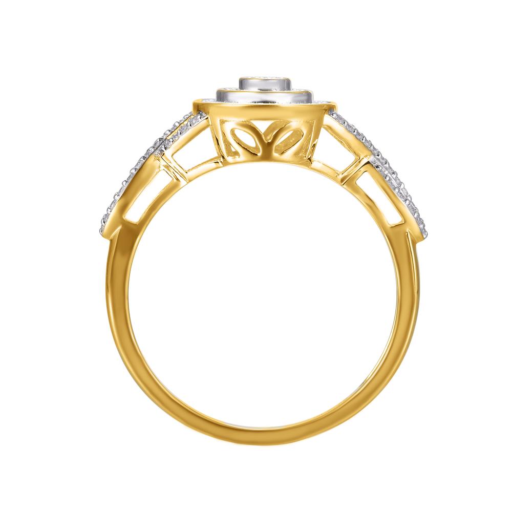 10 Karat Yellow Gold 0.23 Carat Diamonds Oval Ladies Ring-0225672-YG