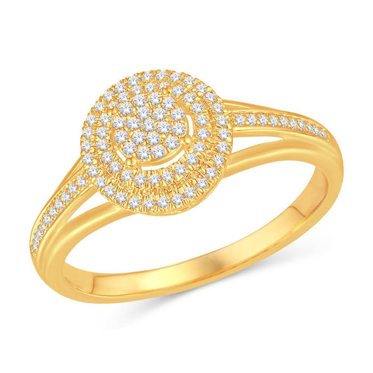 10 Karat Yellow Gold 0.17 Carat Diamonds Round Ladies Ring-0225674-YG
