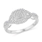 10 Karat White Gold 0.23 Carat Diamonds Cushion Ladies Ring-0225680-WG