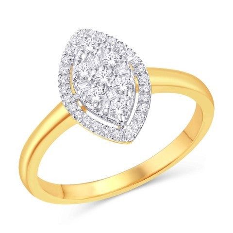10 Karat Yellow Gold 0.25 Carat Diamonds Marquise Ladies Ring-0225691-YG