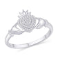 10 Karat White Gold 0.10 Carat Diamonds Heart Ladies Ring-0225743-WG